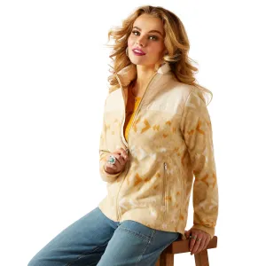 Ariat Ladies Prescott Fleece Sand Dune Print Fleece Jacket 10046169