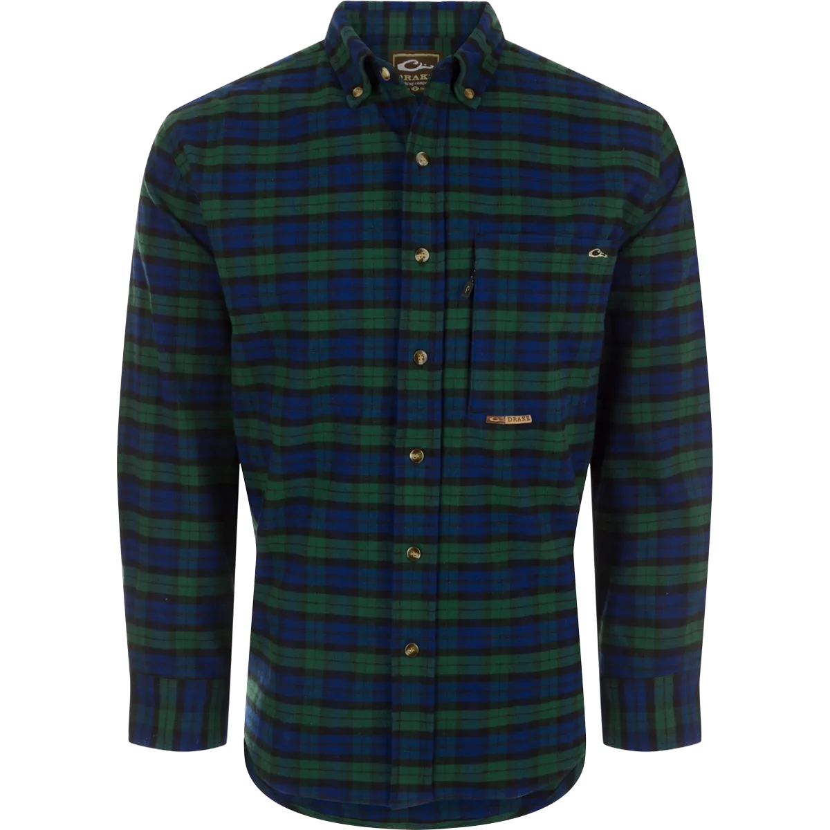 Autumn Brushed Twill Plaid Button-Down Long Sleeve Shirt