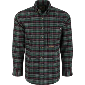 Autumn Brushed Twill Plaid Button-Down Long Sleeve Shirt