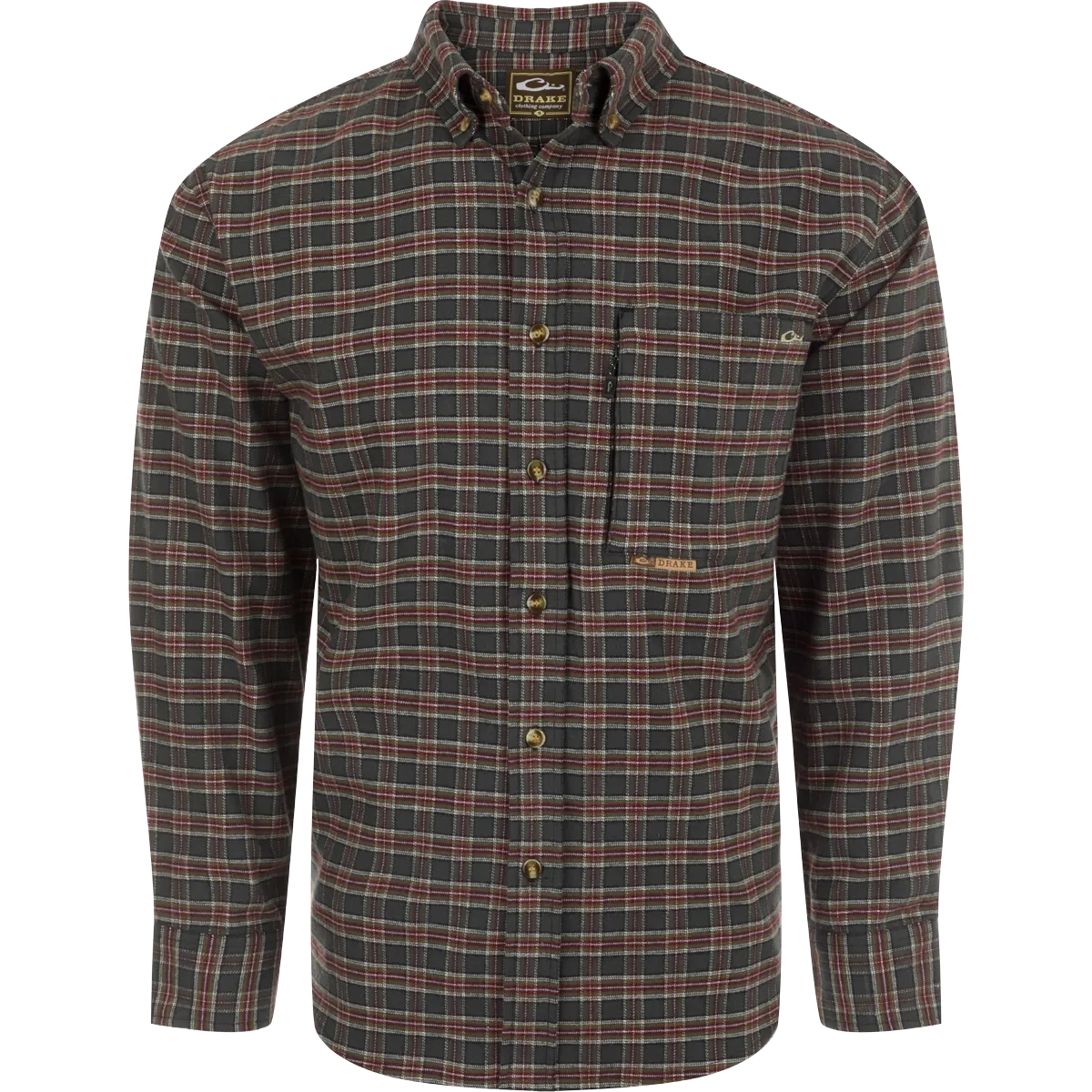 Autumn Brushed Twill Plaid Button-Down Long Sleeve Shirt