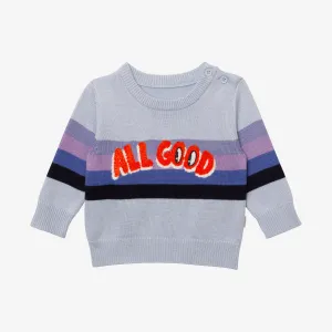 Baby Boy striped jumper with message