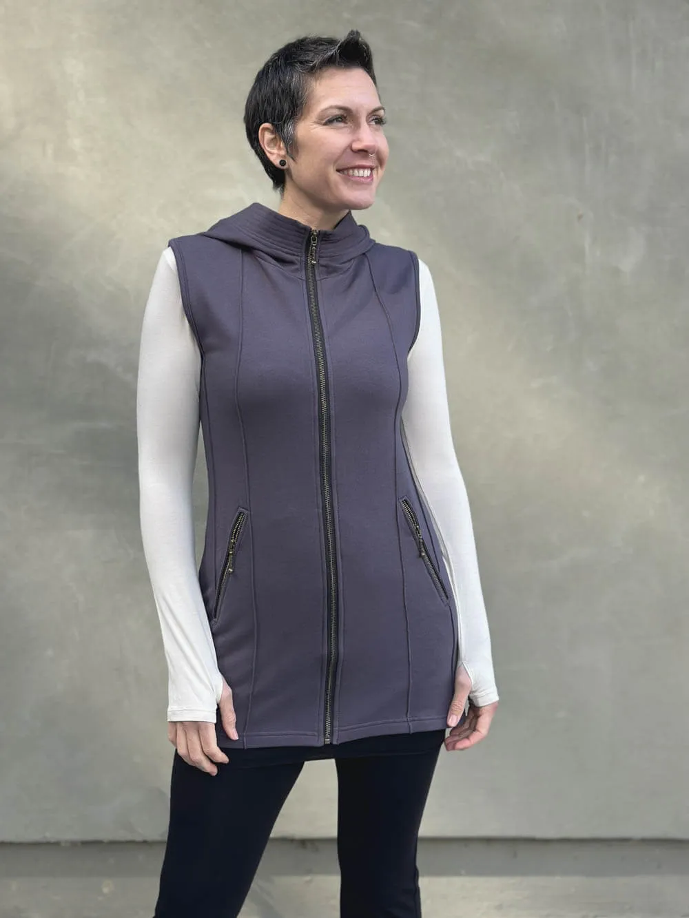 Bamboo Fleece Midi Vest