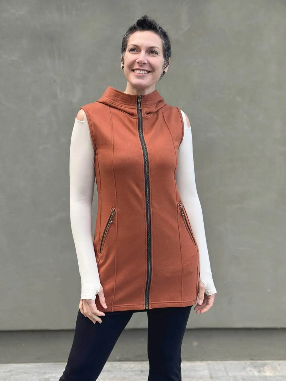 Bamboo Fleece Midi Vest