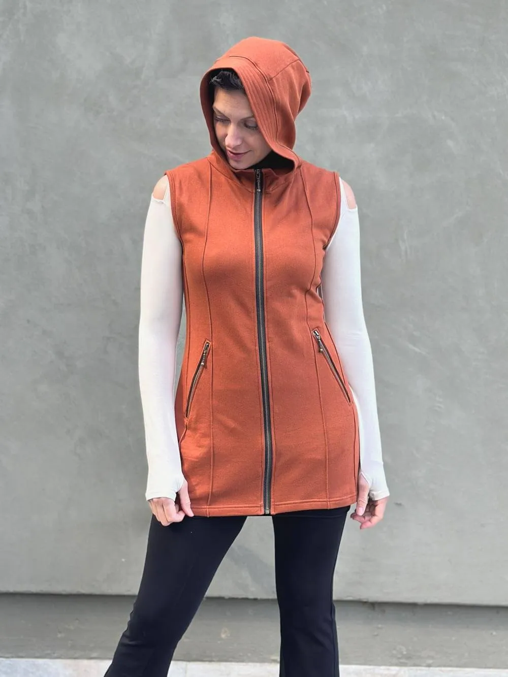 Bamboo Fleece Midi Vest