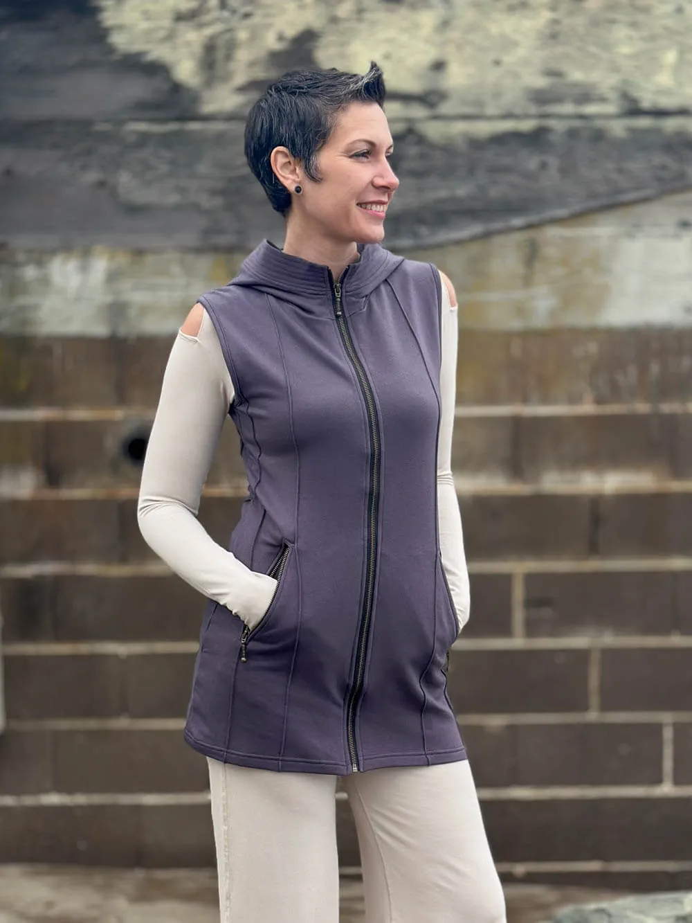 Bamboo Fleece Midi Vest