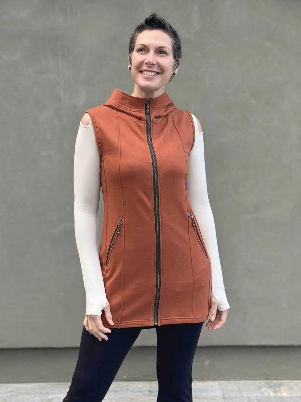 Bamboo Fleece Midi Vest