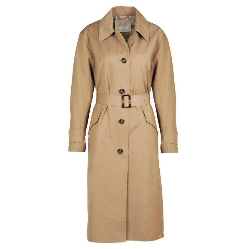 Barbour Opal Ladies Showerproof Trench - Rosewood/Rosewood Tartan