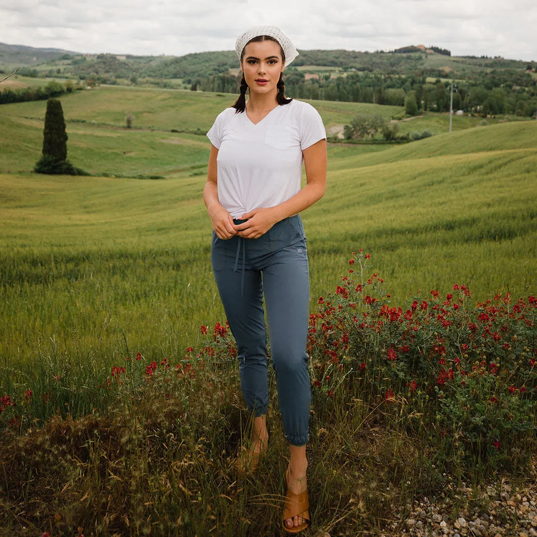 Basic V Neck Tee, White