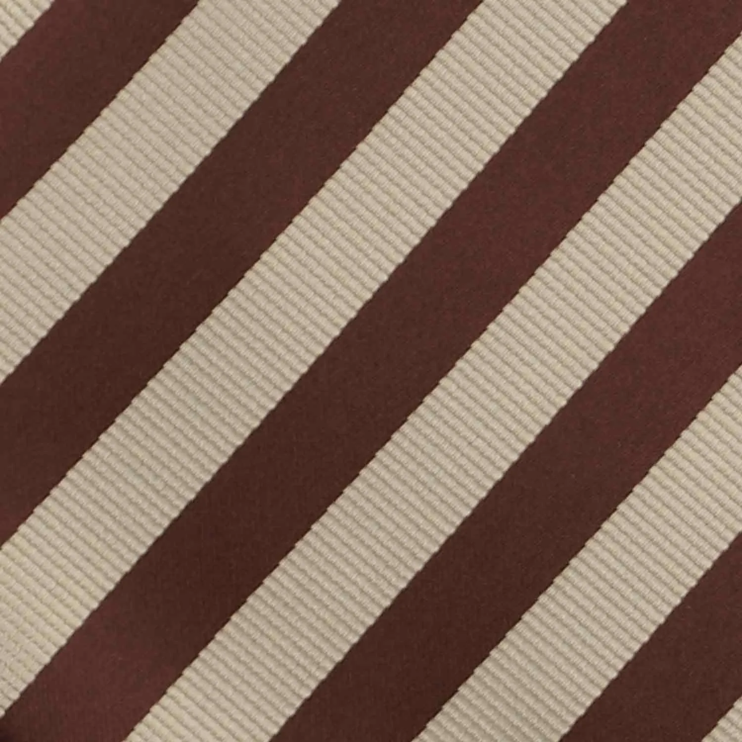 Brown and Beige Formal Striped Tie