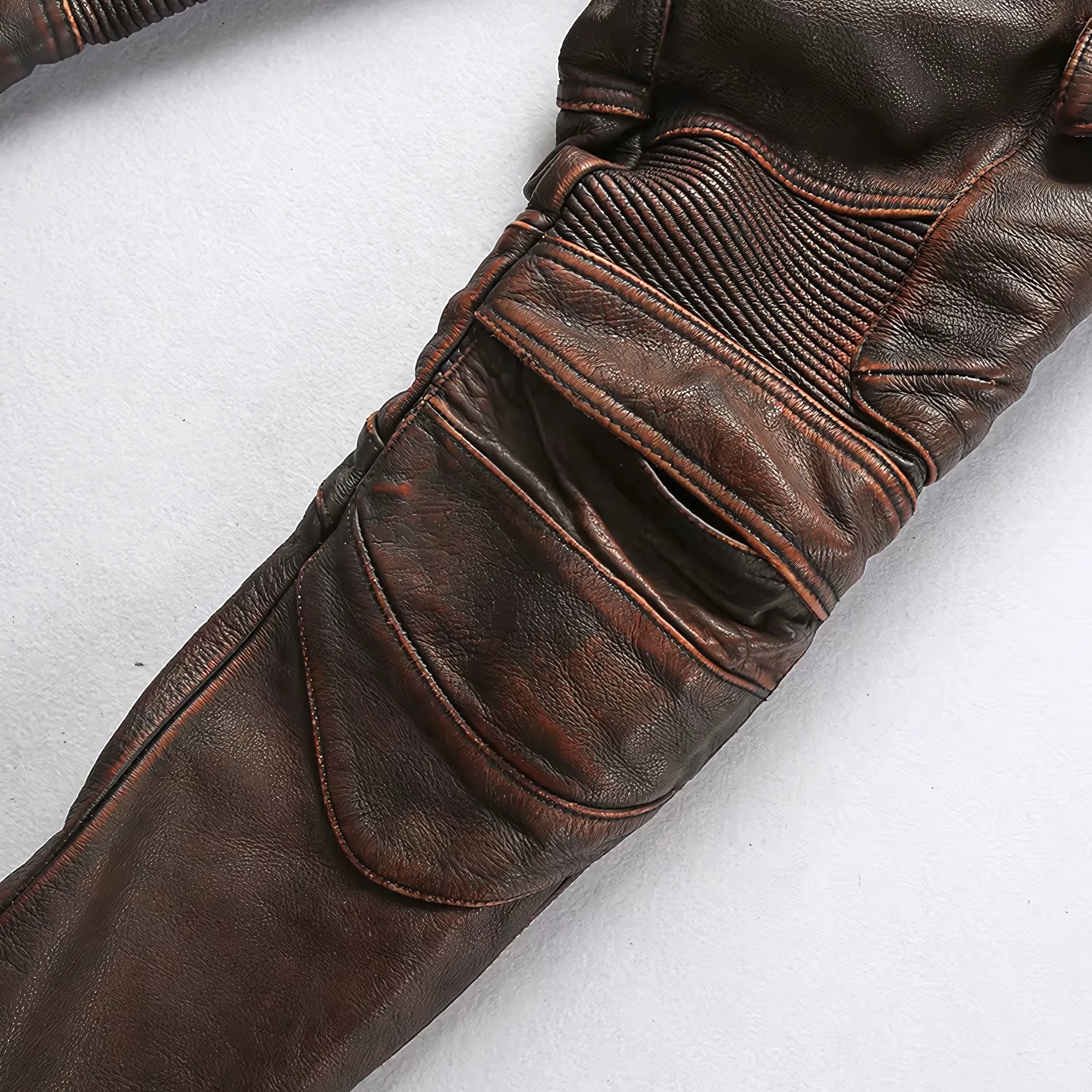 Cowhide Genuine LeatherSlim Sweatpants