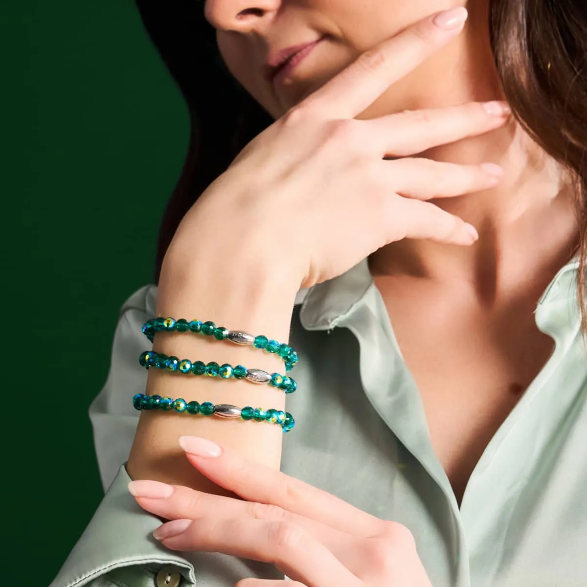 Deep Turquoise | Faceted Prisma Bracelet