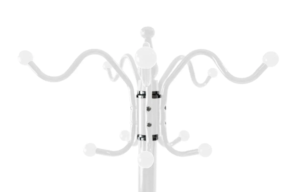 FREWSTANDING ROTARY METAL HANGER GLAMOR WHITE GLOSS MARBLE BASE