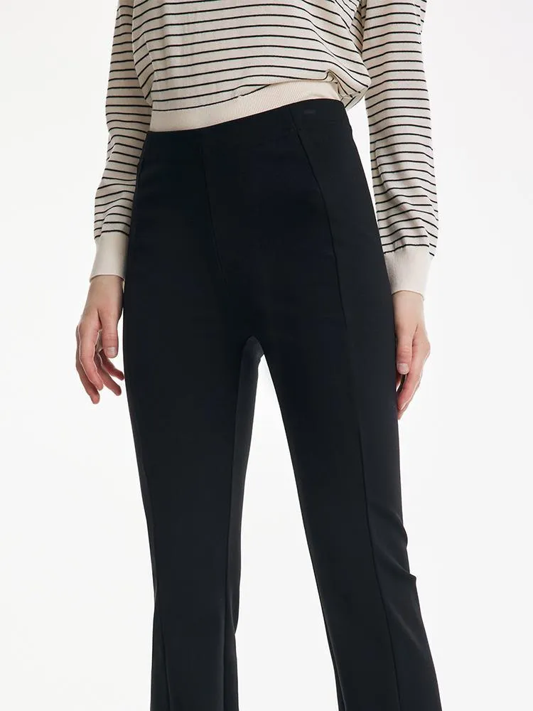 Front Slit Knitted Pants