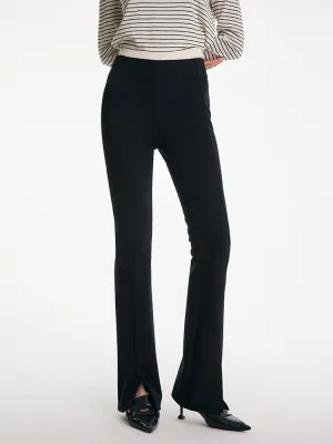 Front Slit Knitted Pants