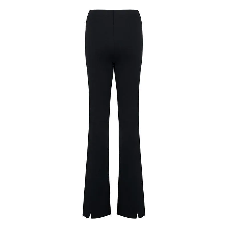 Front Slit Knitted Pants