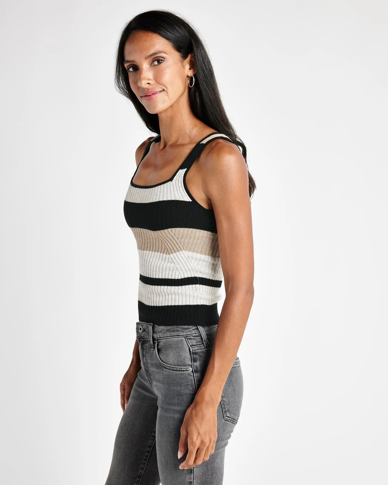 Georgie Rib Stripe Tank