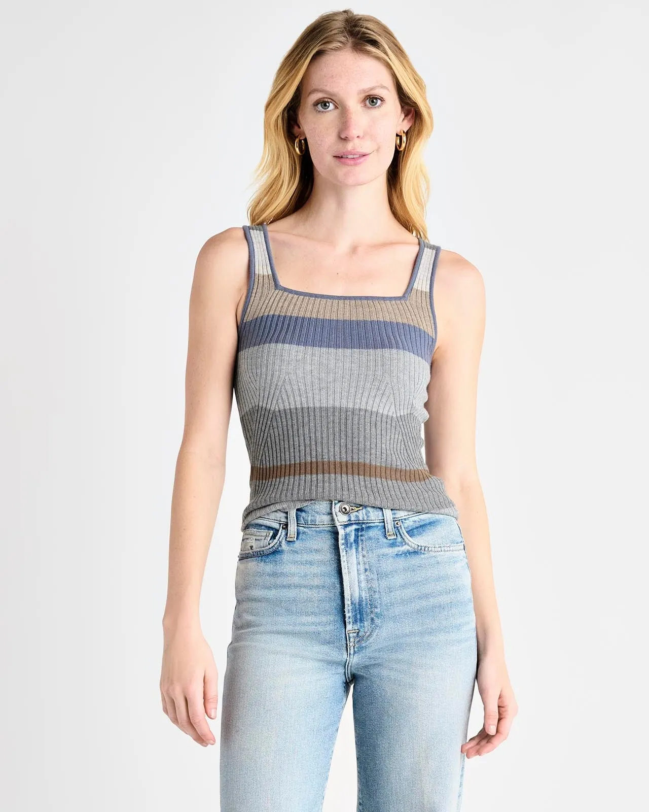 Georgie Rib Stripe Tank