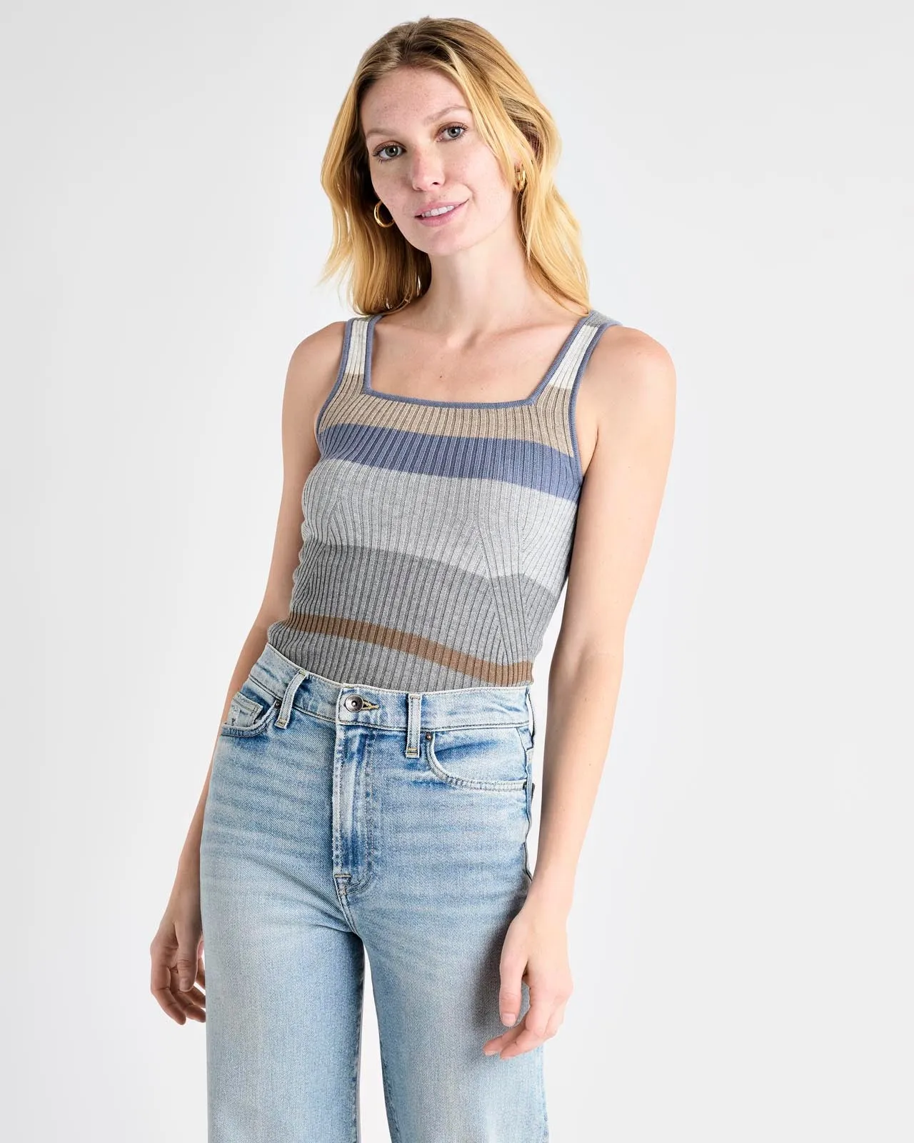 Georgie Rib Stripe Tank