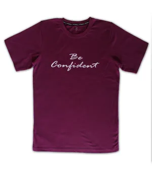 Kfishers Be Confident Mens Short Sleeve T-shirt Purple