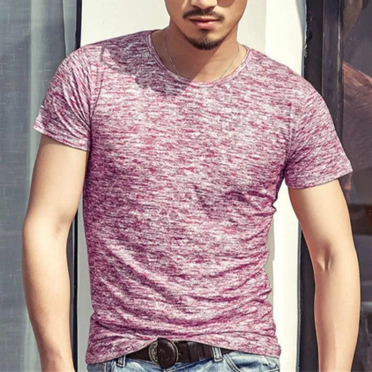 Men's Casual V-Neck Short Sleeve Cotton Blend T-Shirts