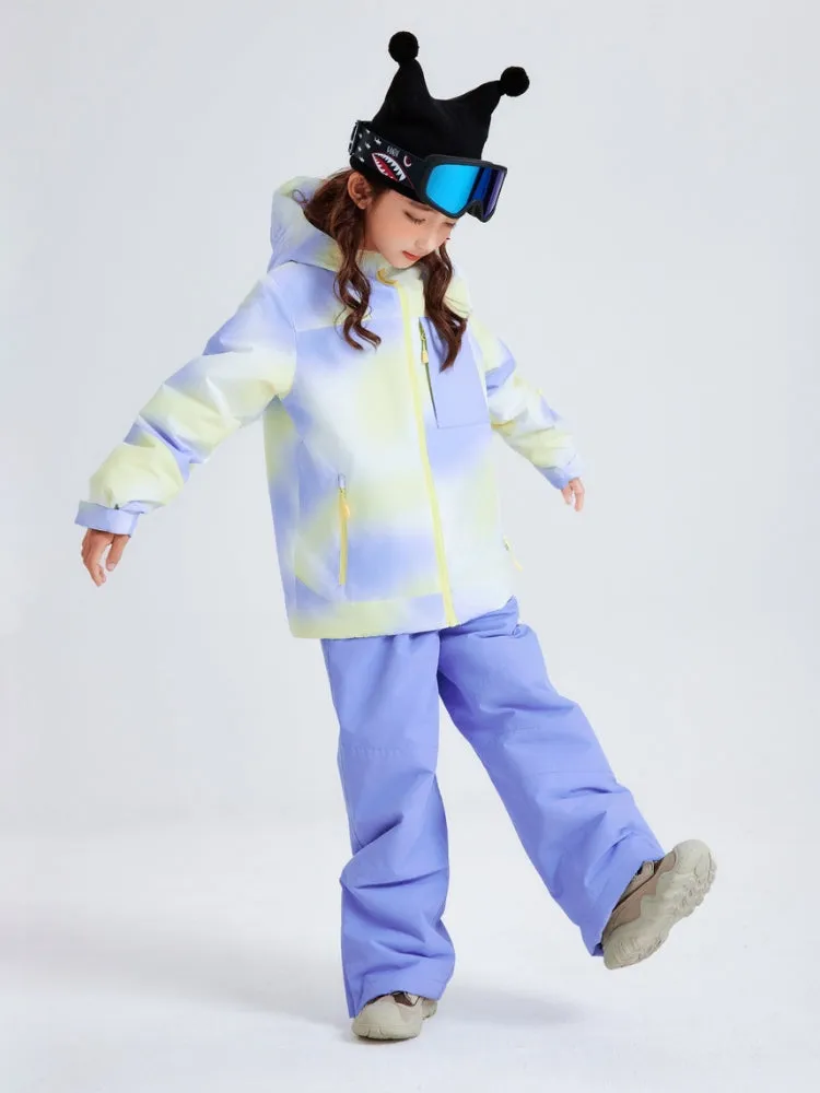 NANDN Kids Candy Color Gradient Snow Suits