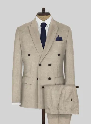 Napolean Melange Khaki Wool Suit