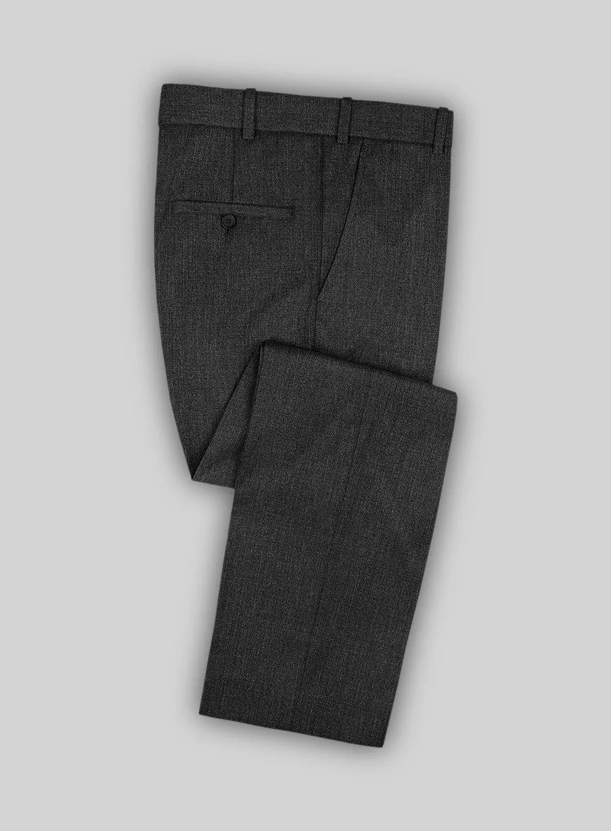 Napolean Sharkskin Charcoal Wool Suit