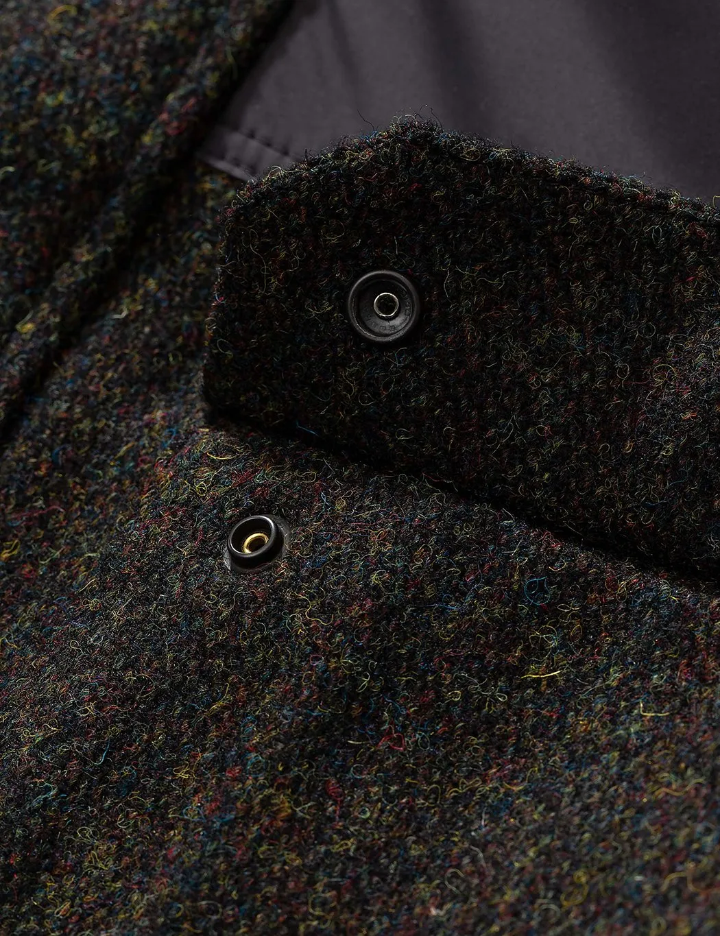 Norse Projects Nunk Harris Tweed Coat - Black Multi