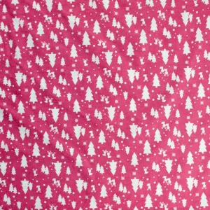 Pine Tree on Pink Printed Flannelette