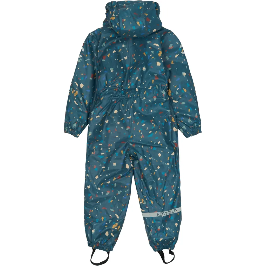 PU/Teddy Rain Suit Floral AOP - Orion Blue