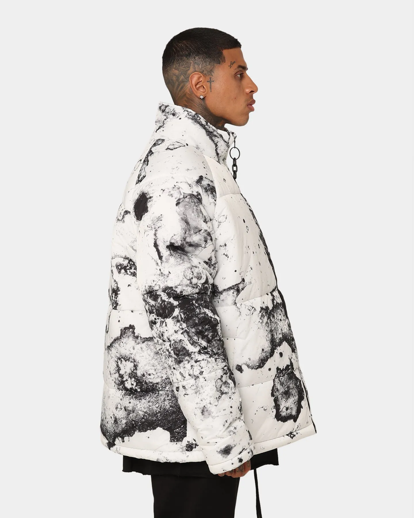 Saint Morta Acid Puffer Jacket White/Grey/Black