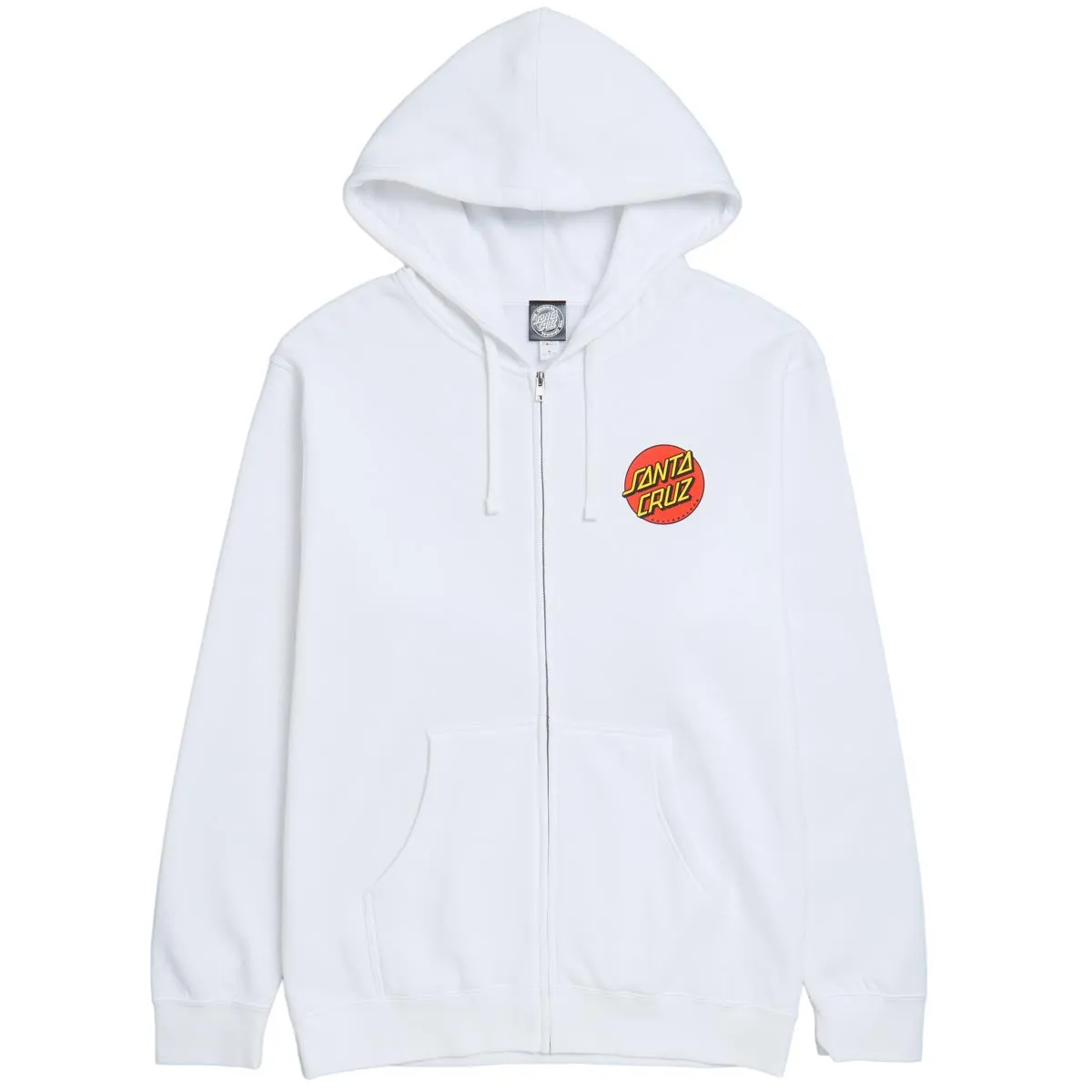 Santa Cruz Womens Classic Dot Zip Up Hoodie - White