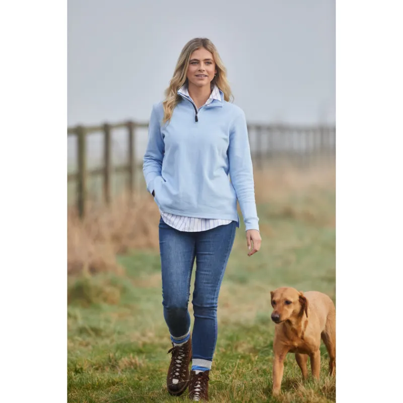 Schoffel Appletree Bay 1/4 Zip Ladies Jumper - Sky Blue