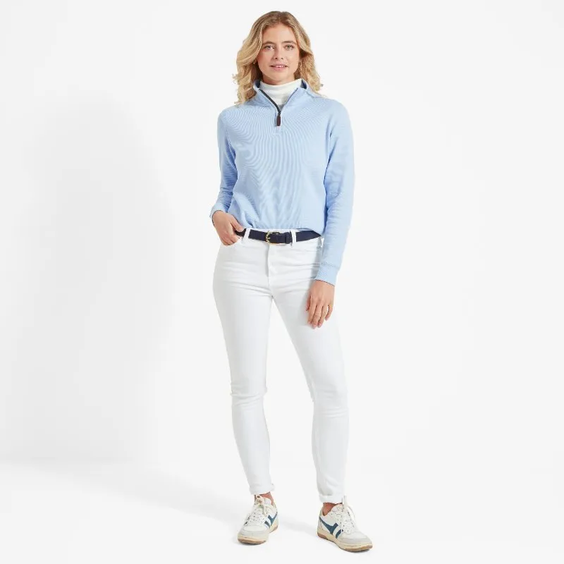 Schoffel Appletree Bay 1/4 Zip Ladies Jumper - Sky Blue