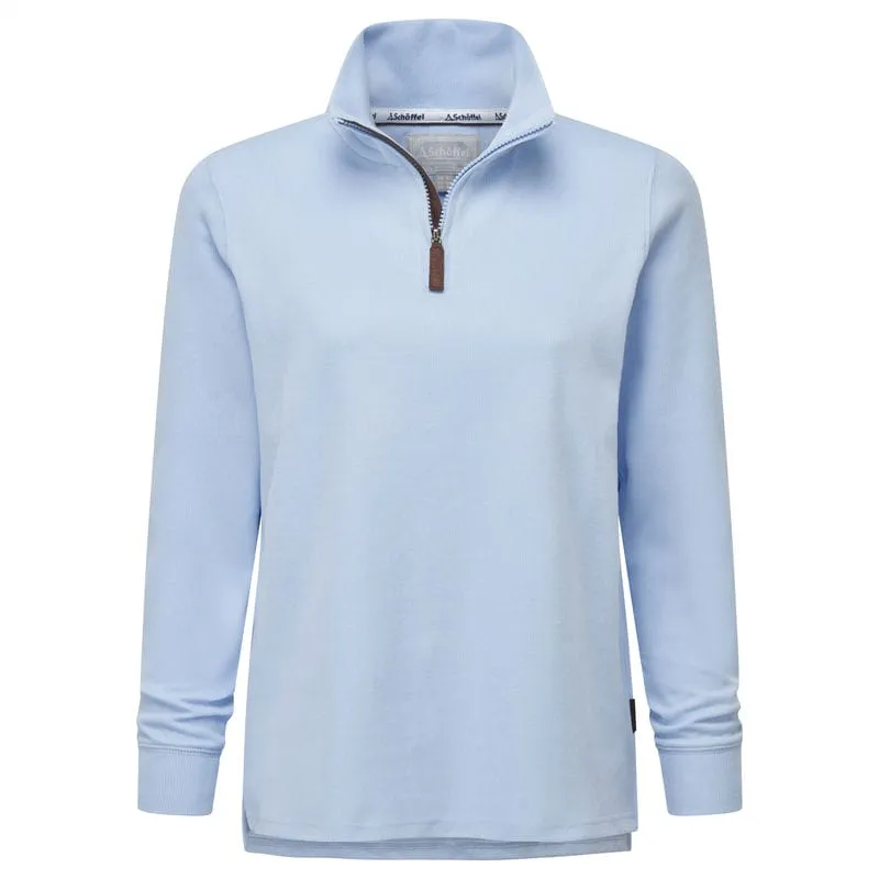 Schoffel Appletree Bay 1/4 Zip Ladies Jumper - Sky Blue