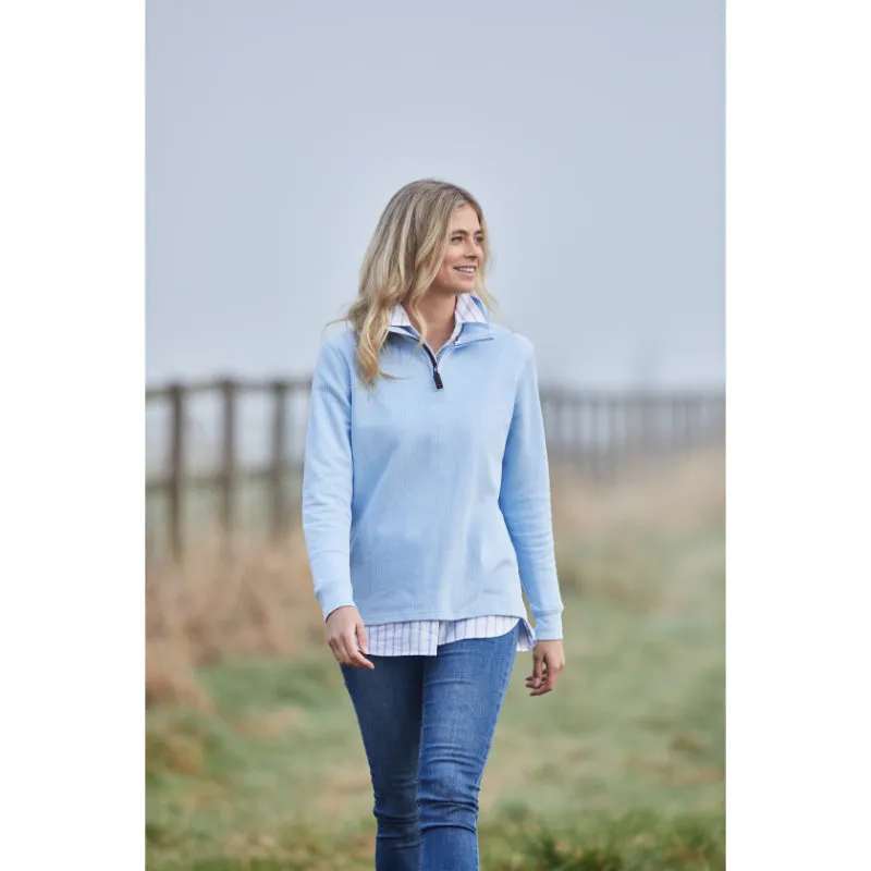 Schoffel Appletree Bay 1/4 Zip Ladies Jumper - Sky Blue