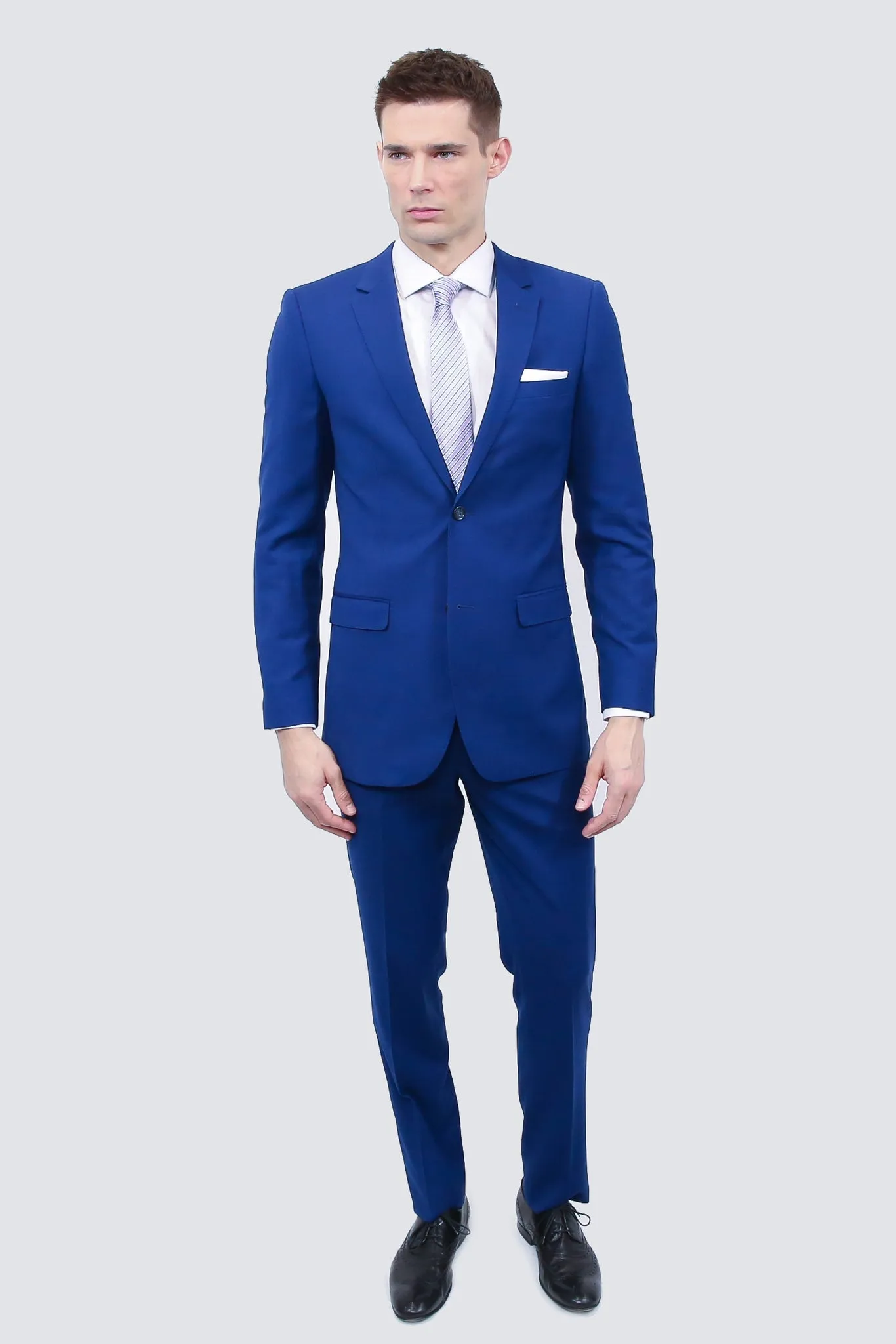 Tailor's Stretch Blend Suit | French Blue Modern or Slim Fit