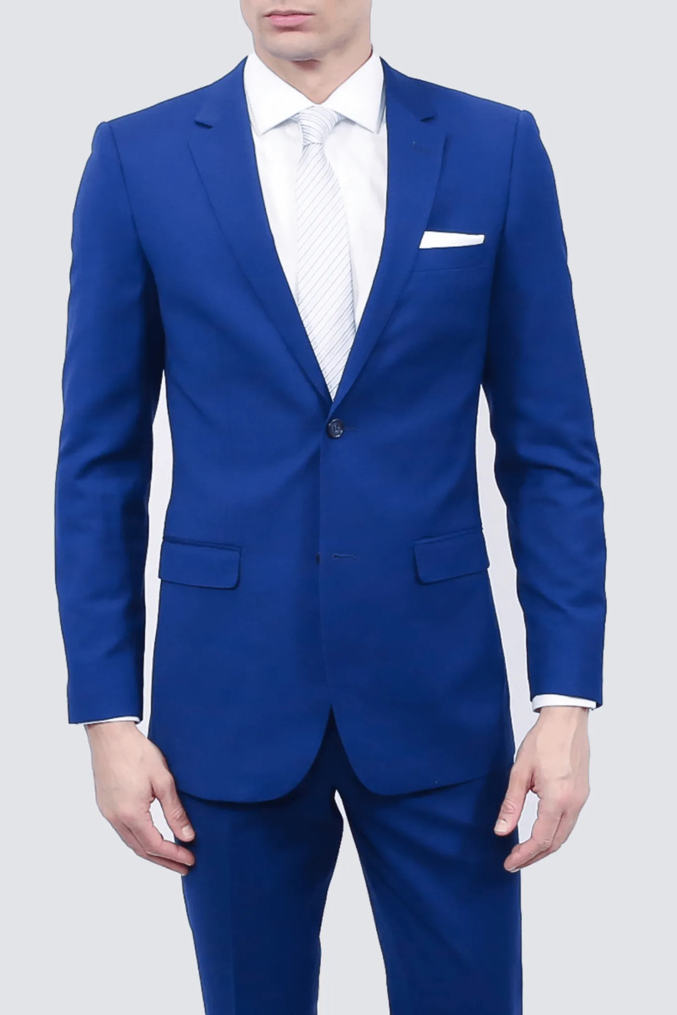 Tailor's Stretch Blend Suit | French Blue Modern or Slim Fit