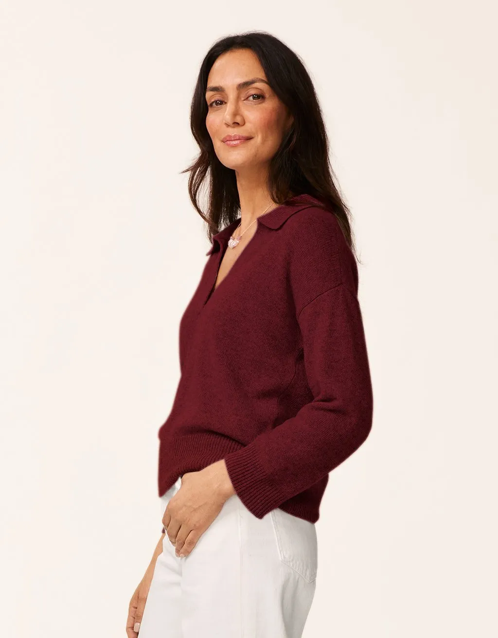 unsubscribed cashmere polo sweater