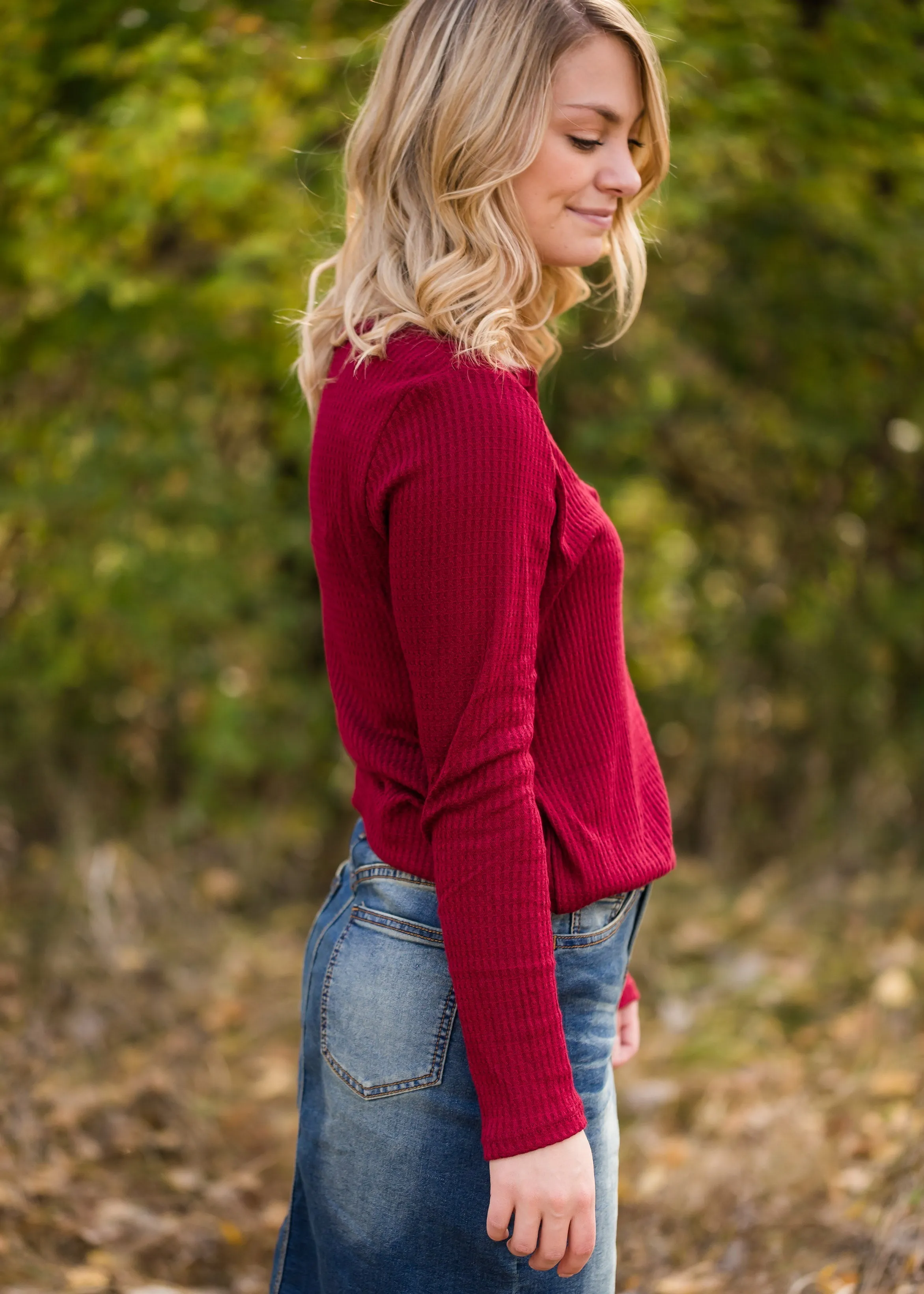 Waffle Knit Super Soft Top - FINAL SALE