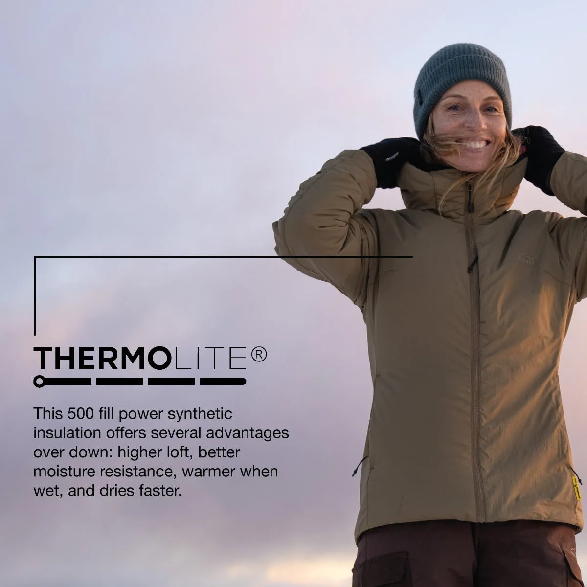 Womens Hotham Thermolite® Jacket Sand