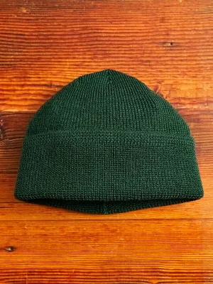 Wool Knit Watch Cap in Pine